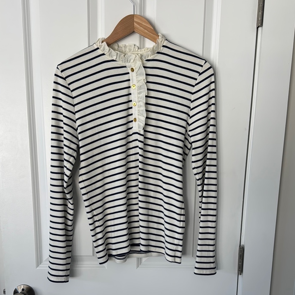 J. Crew Ruffle Henley
